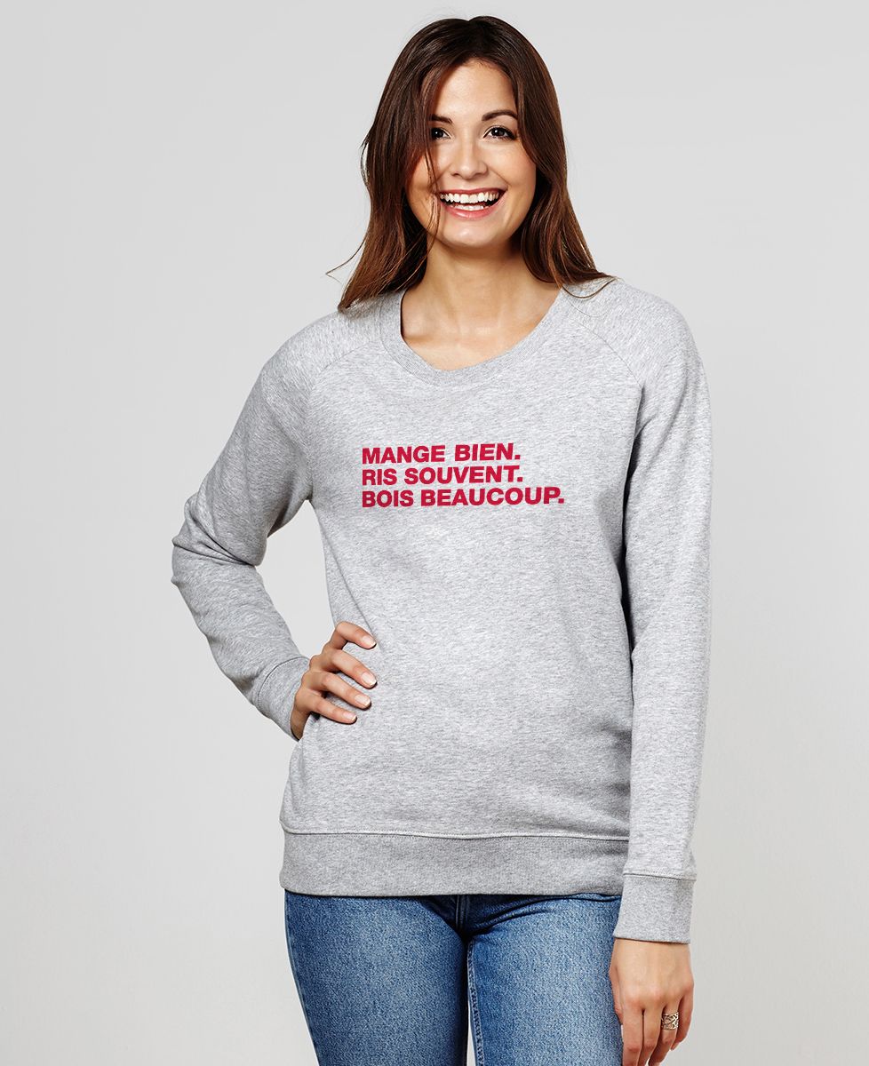 Sweatshirt femme Mange ris bois