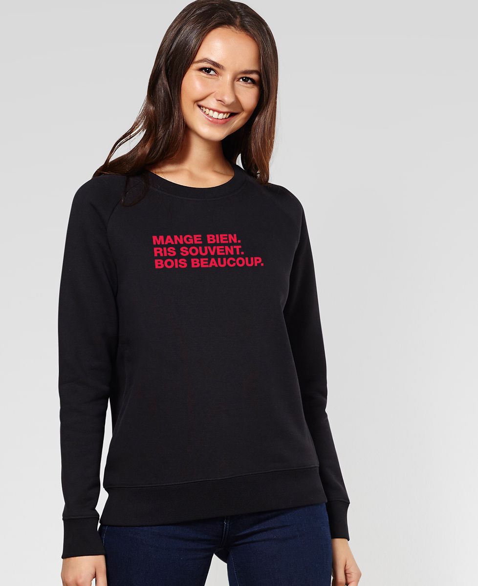 Sweatshirt femme Mange ris bois