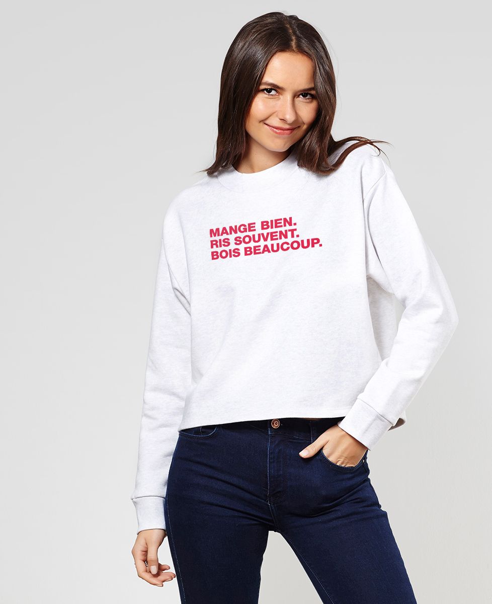 Sweatshirt femme Mange ris bois