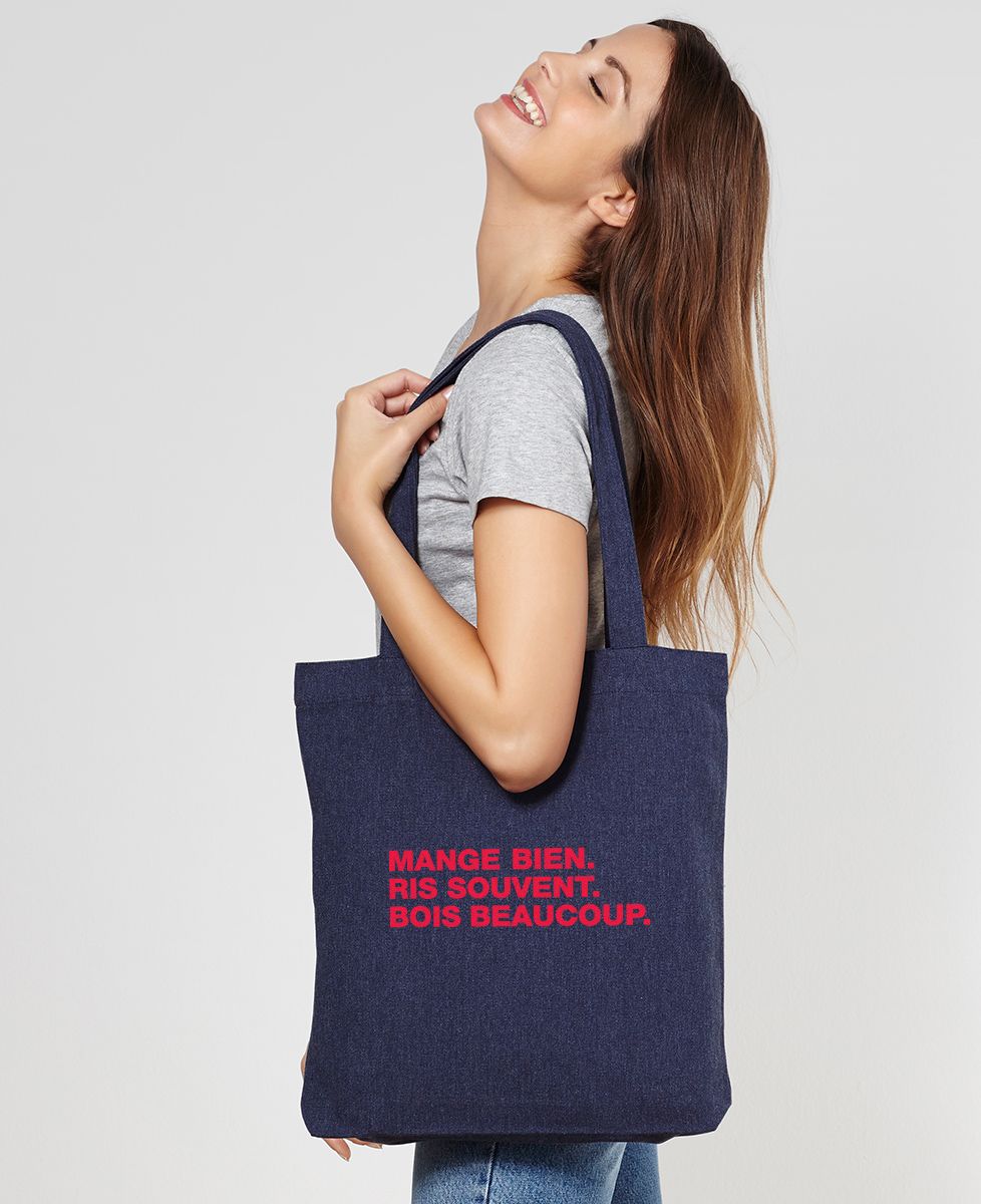 Tote bag Mange ris bois