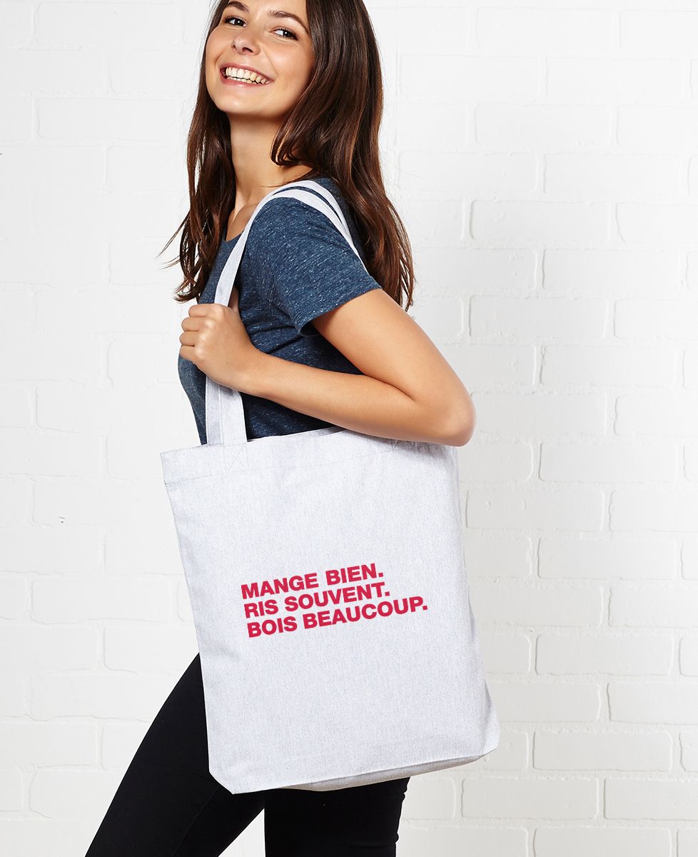 Tote bag Mange ris bois