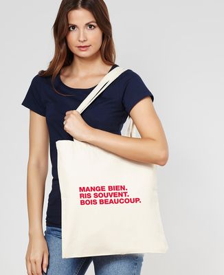 Tote bag Mange ris bois