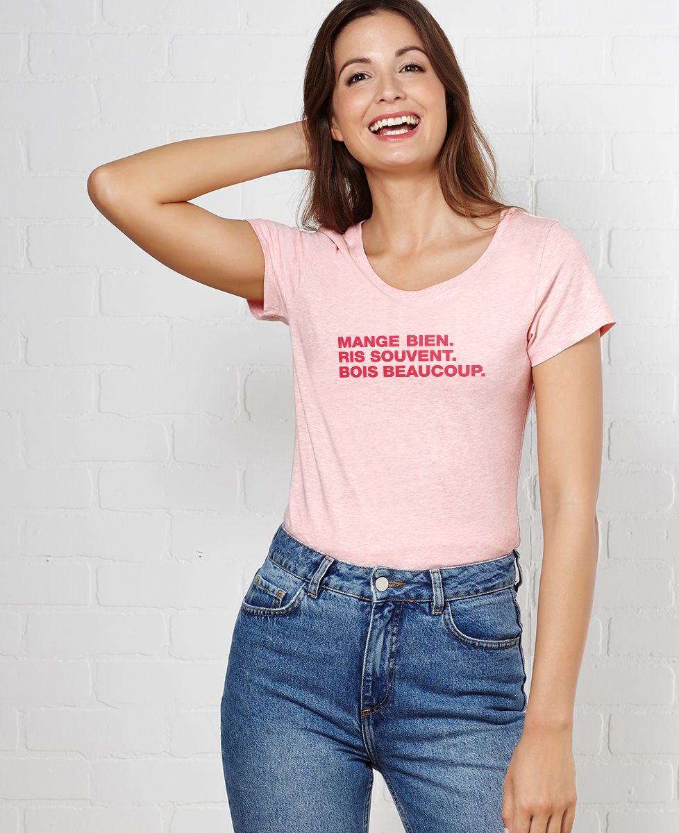 T-Shirt femme Mange ris bois