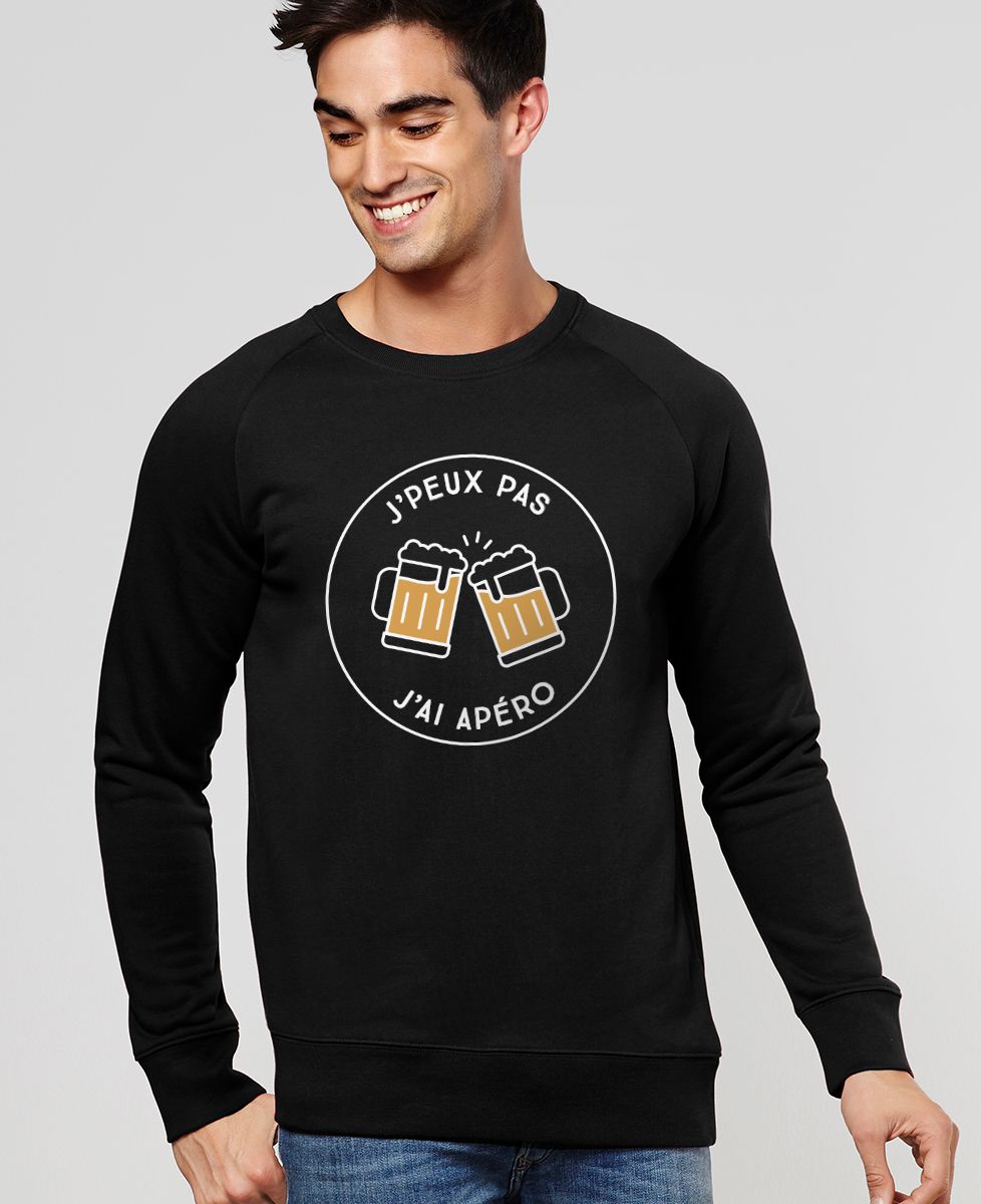 Sweatshirt homme J'peux pas j'ai apéro