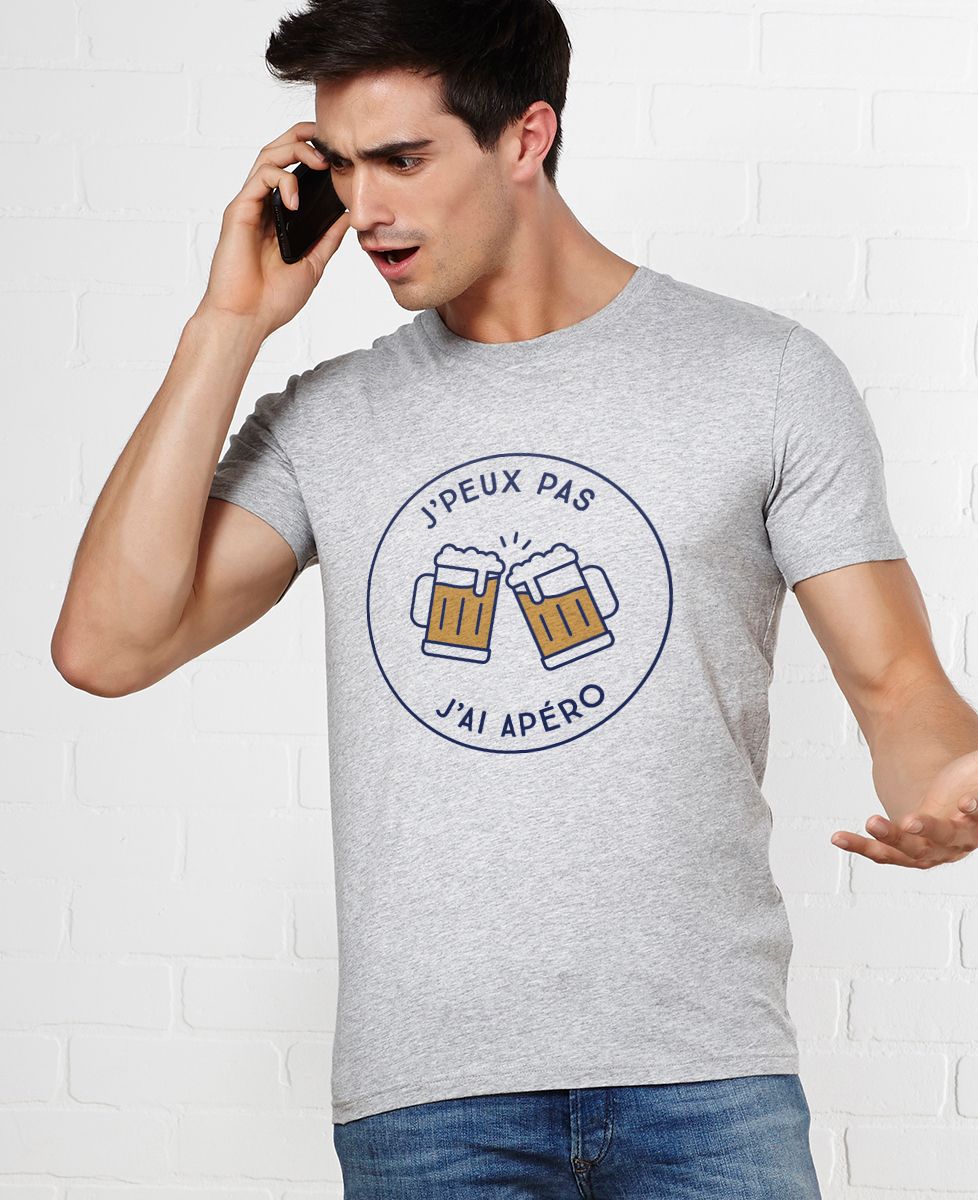 T-Shirt homme J'peux pas j'ai apéro