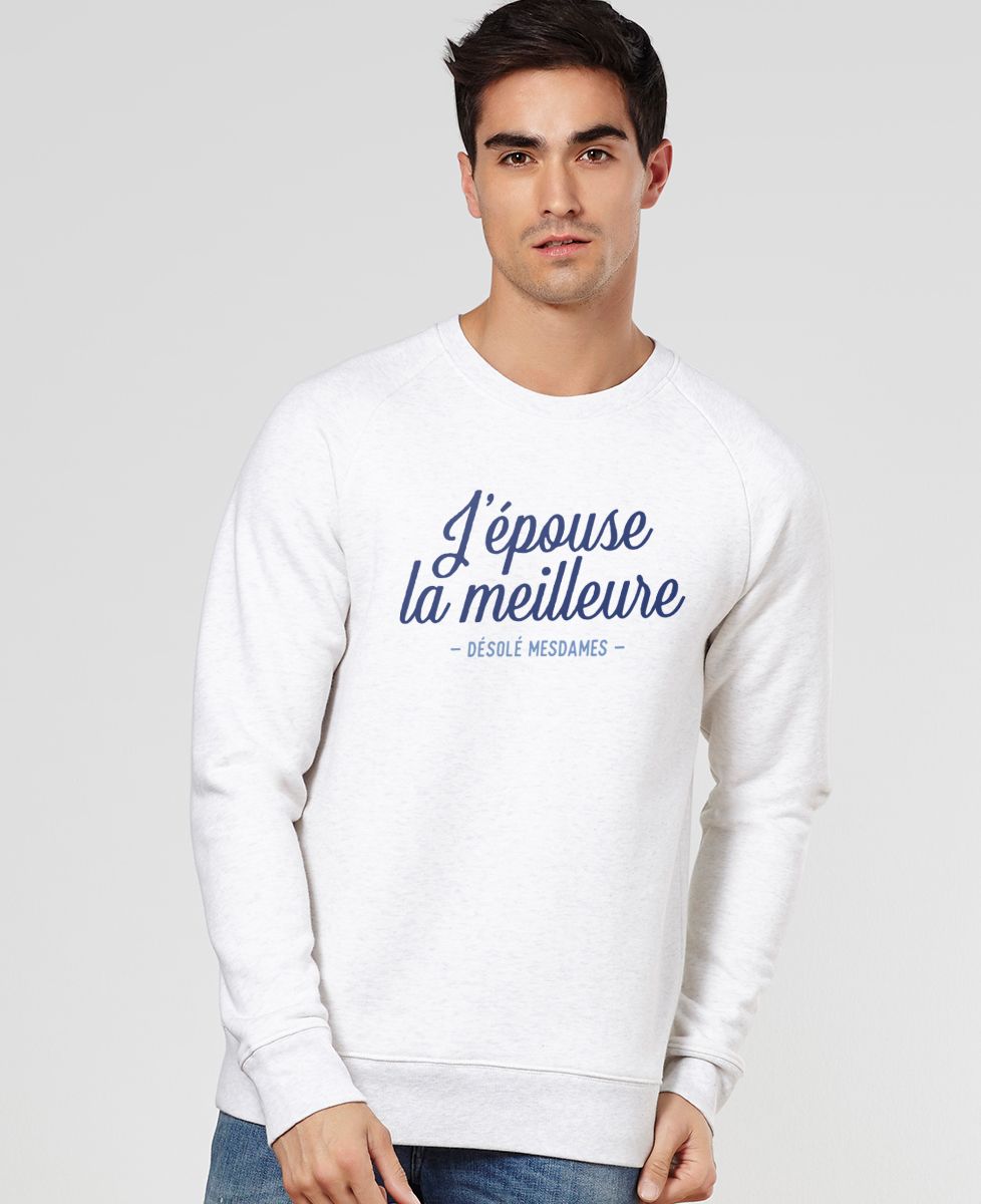 Sweatshirt homme J'épouse la meilleure