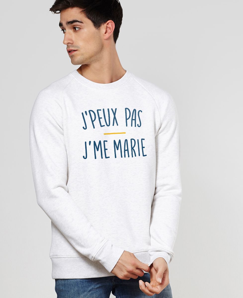 Sweatshirt homme J'peux pas j'me marie