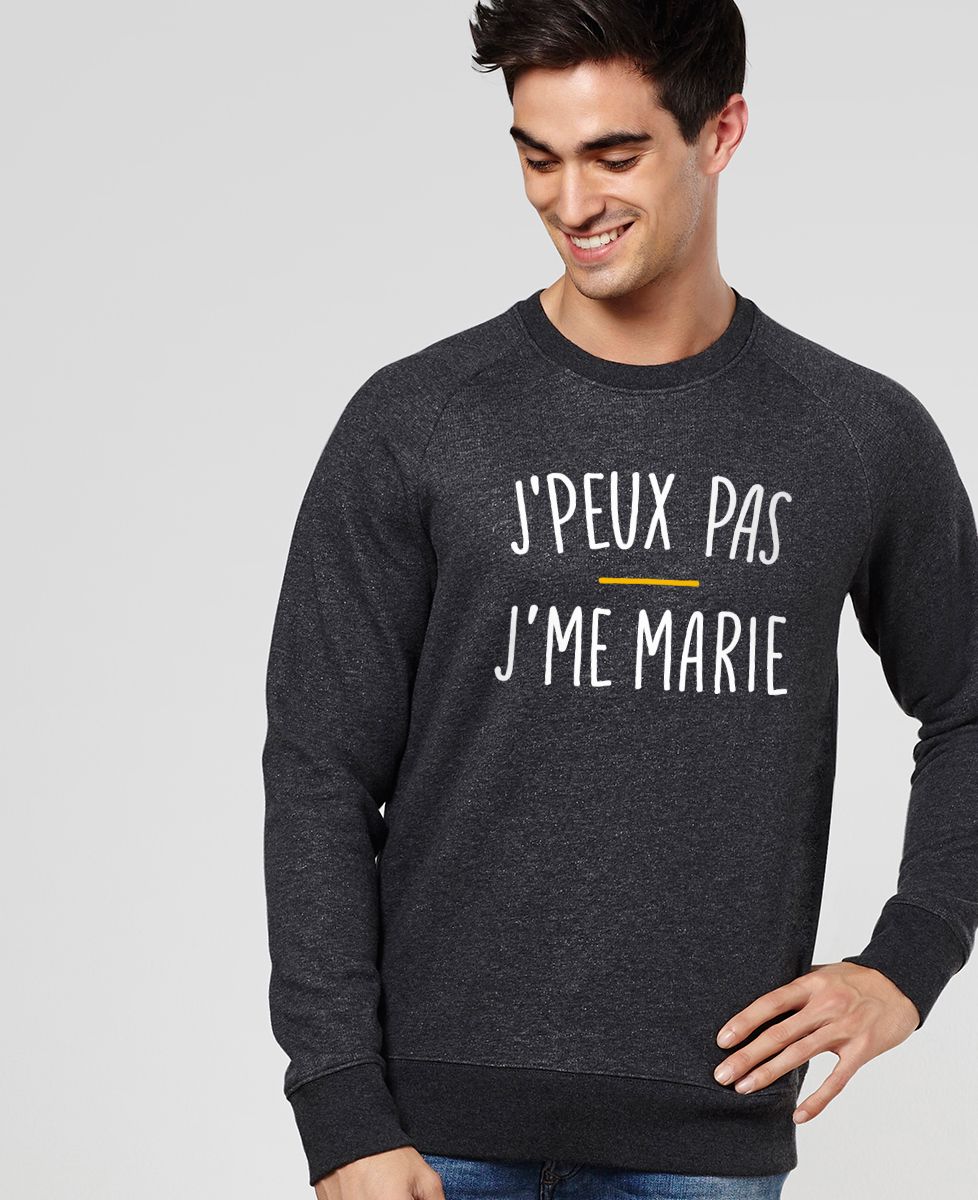 Sweatshirt homme J'peux pas j'me marie