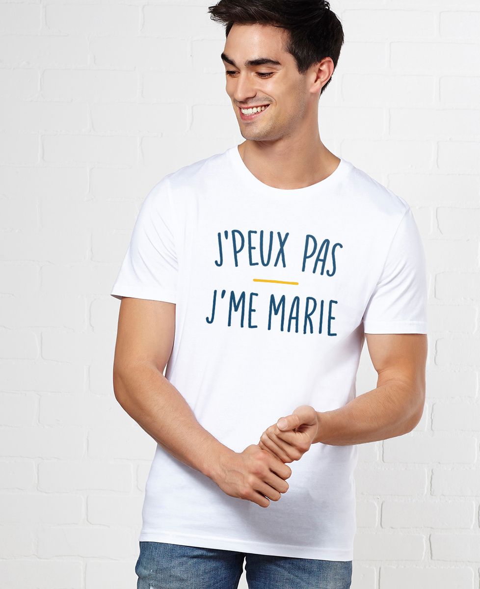 T-Shirt homme J'peux pas j'me marie