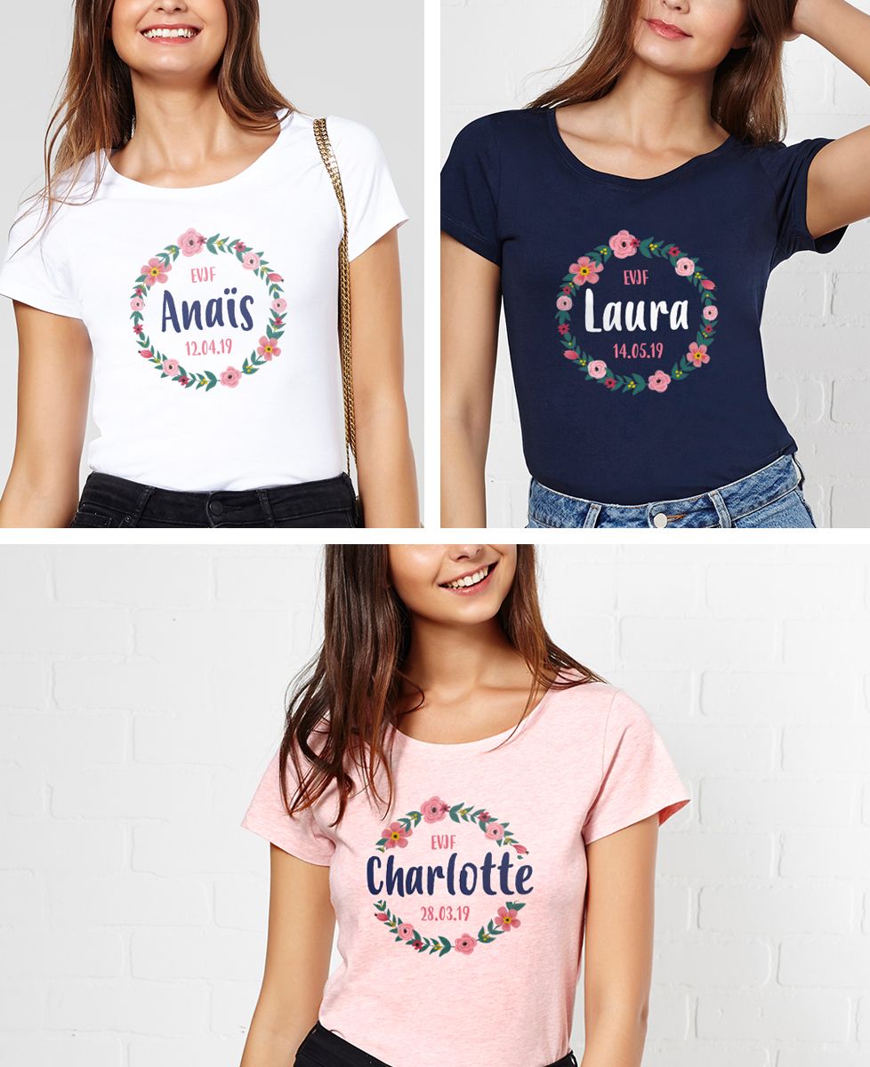 T-Shirt femme EVJF personnalisé