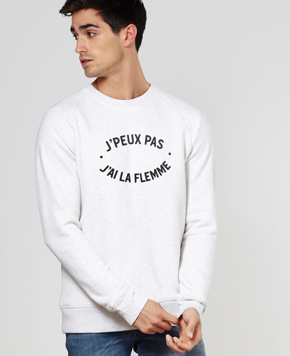 Sweatshirt homme J'peux pas j'ai la flemme