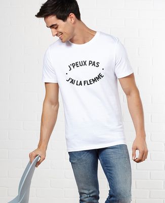 T-Shirt homme J'peux pas j'ai la flemme