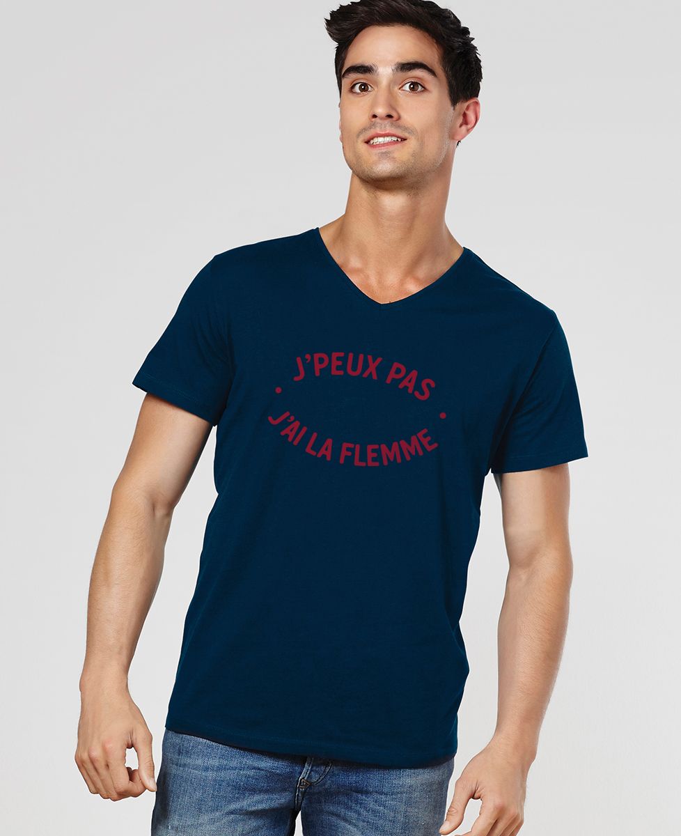 T-Shirt homme J'peux pas j'ai la flemme