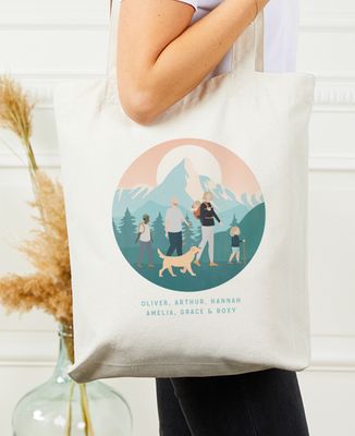 Tote bag Customized family stroll