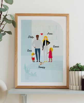 Poster individualisierte Familie - Papa-Geschenke, Geschenke Mama, Werdende Mutter/Vater