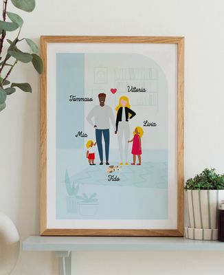 Poster Famiglia personalizzata - Regali per papà, Regali per la mamma, Mamma/Papà futuro