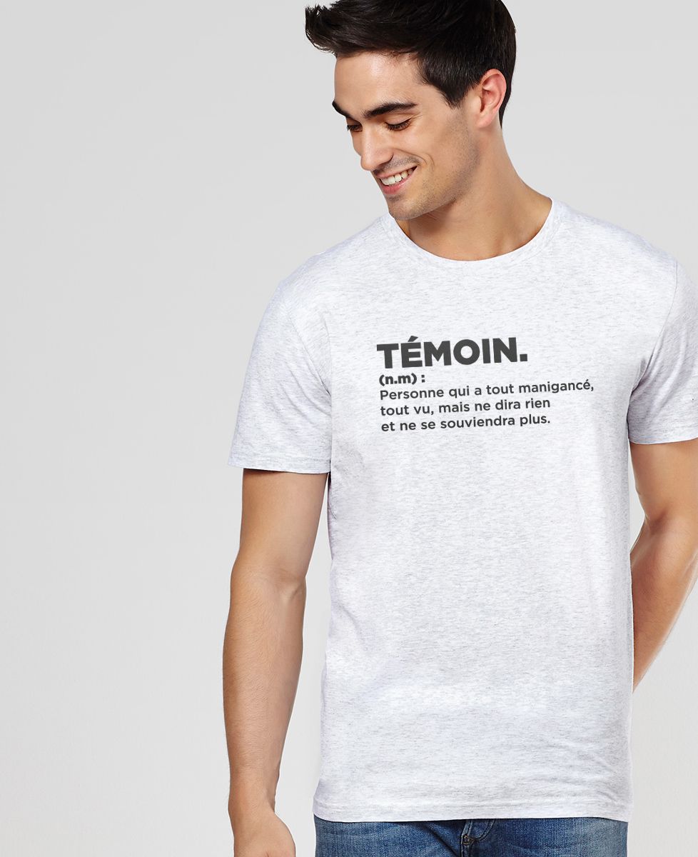 T-Shirt homme Témoin définition