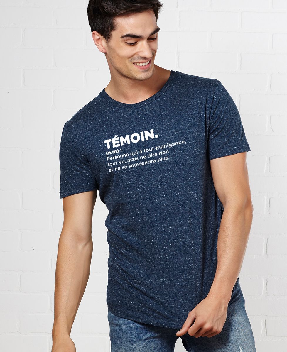 T-Shirt homme Témoin définition