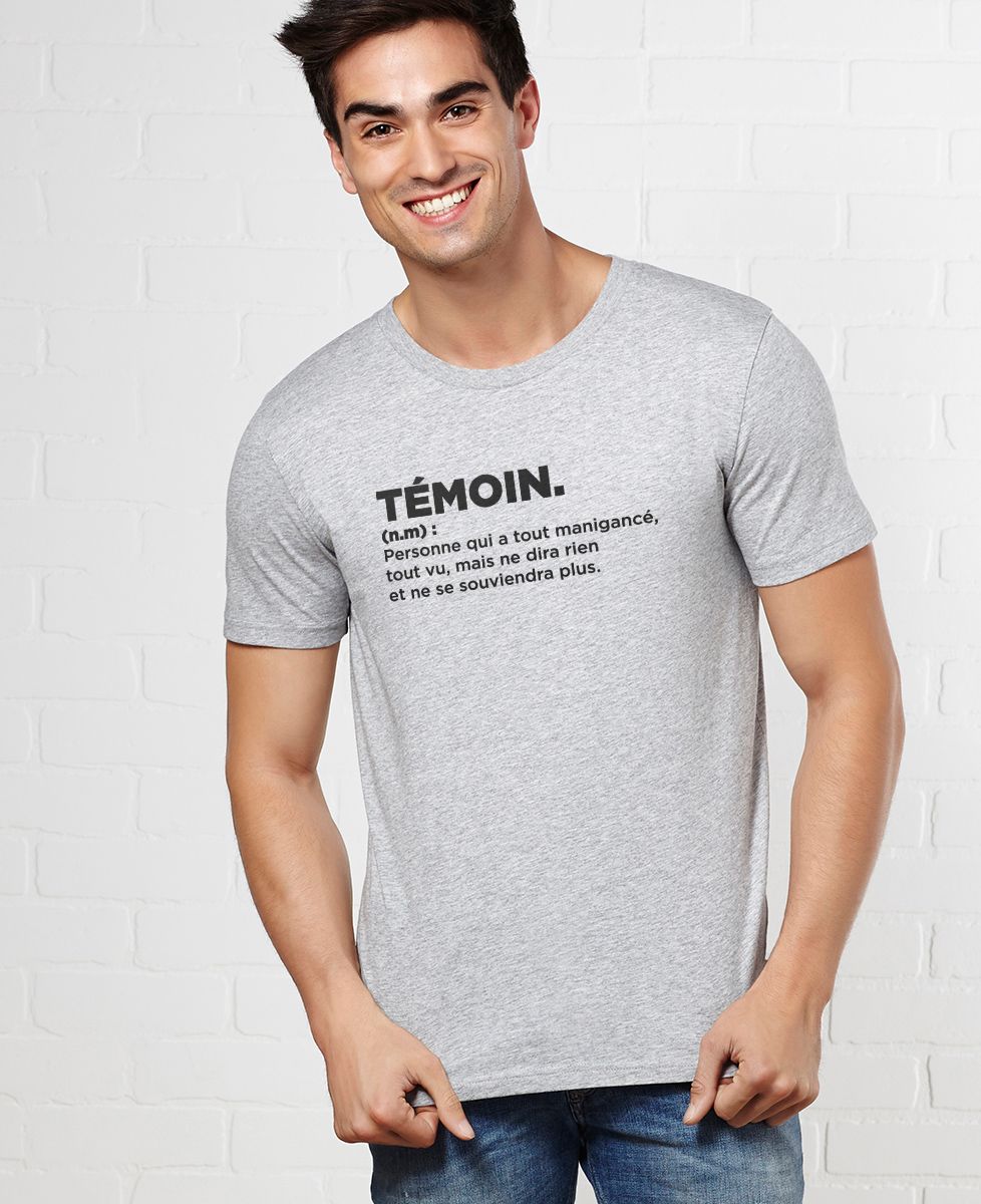 T-Shirt homme Témoin définition