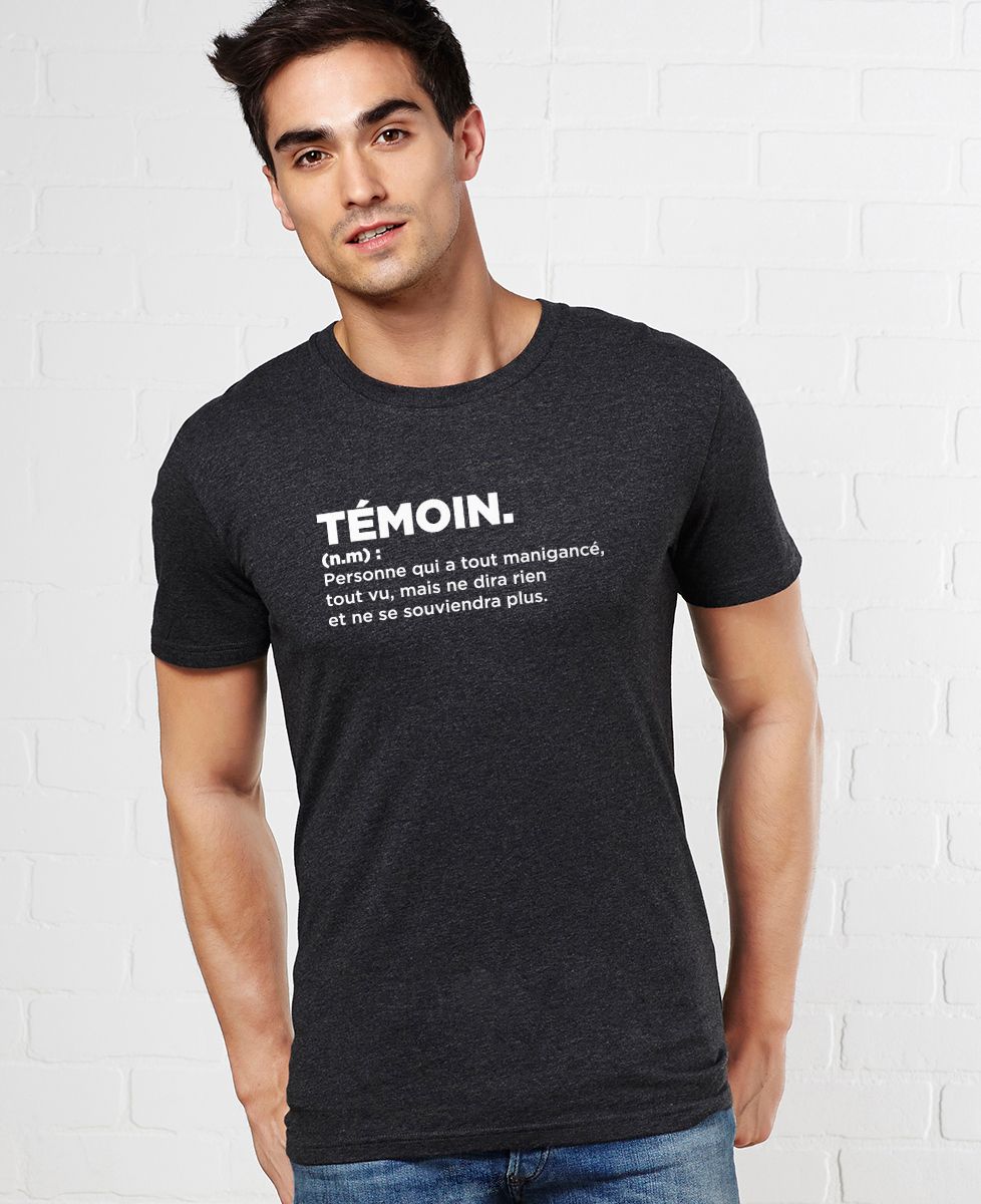 T-Shirt homme Témoin définition