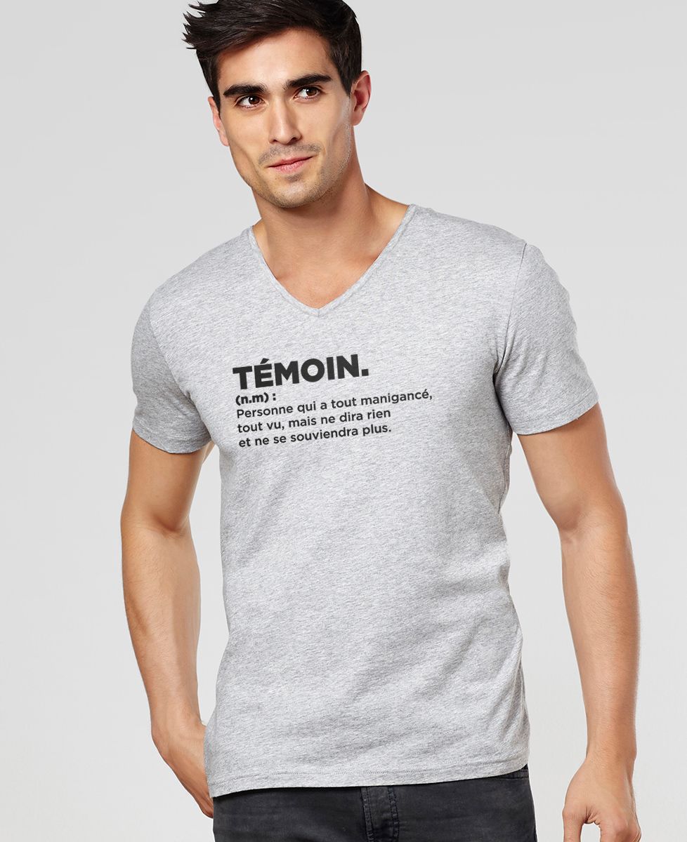 T-Shirt homme Témoin définition