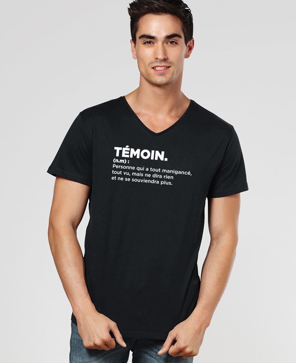 T-Shirt homme Témoin définition