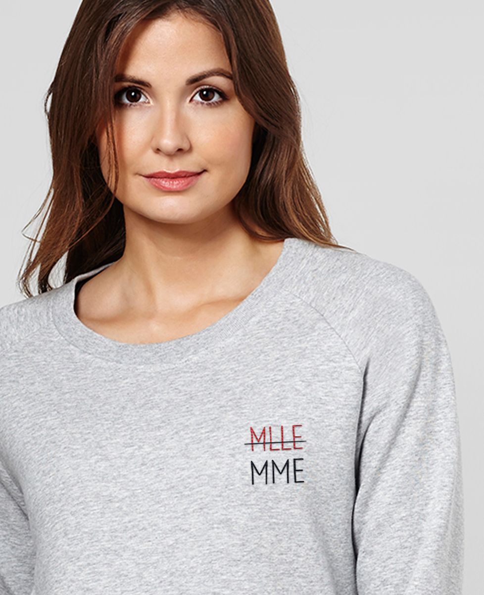 Sweatshirt femme MLLE - MME (brodé)