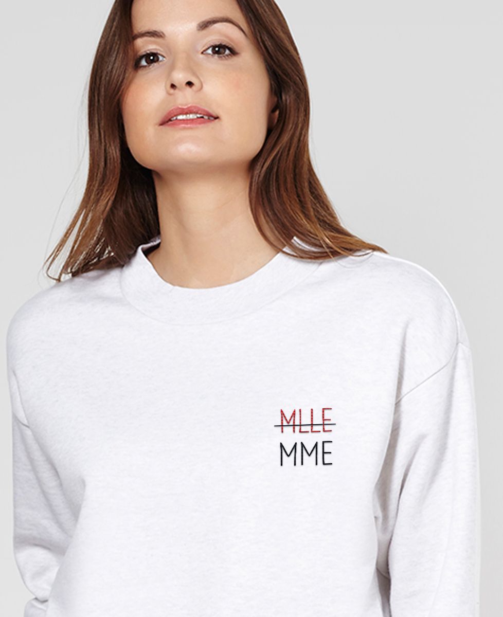 Sweatshirt femme MLLE - MME (brodé)