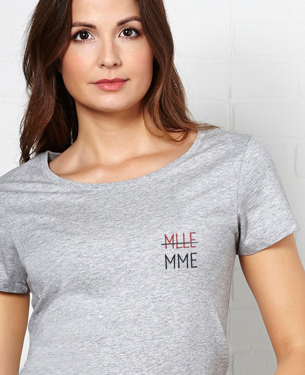T-Shirt femme MLLE - MME (brodé)