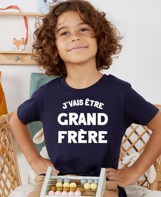 T-shirt Enfant Futur Grand Frère Gamer – Design « Niveau Débloqué » – Coton Léger, Coupe Classique