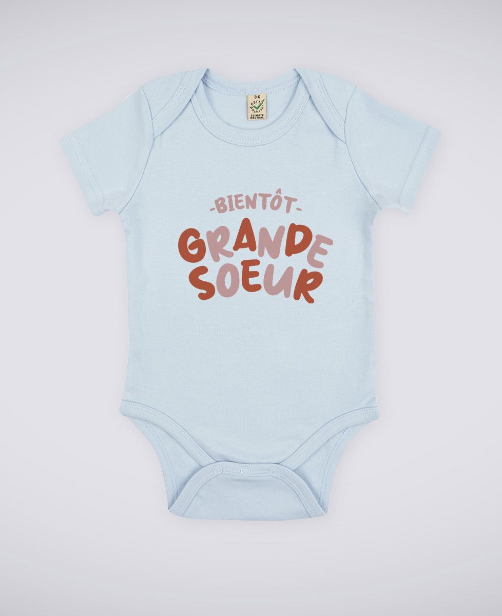 Body Bébé "Je Suis La Petite Soeur" - 100% Coton - Dirty Fingers - Fun Et Confort
