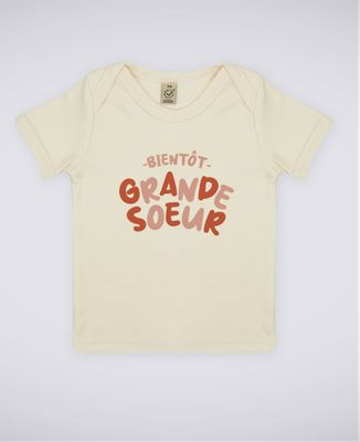 Vetements Future Grande Soeur T-shirt Bébé Bientôt Grande Soeur