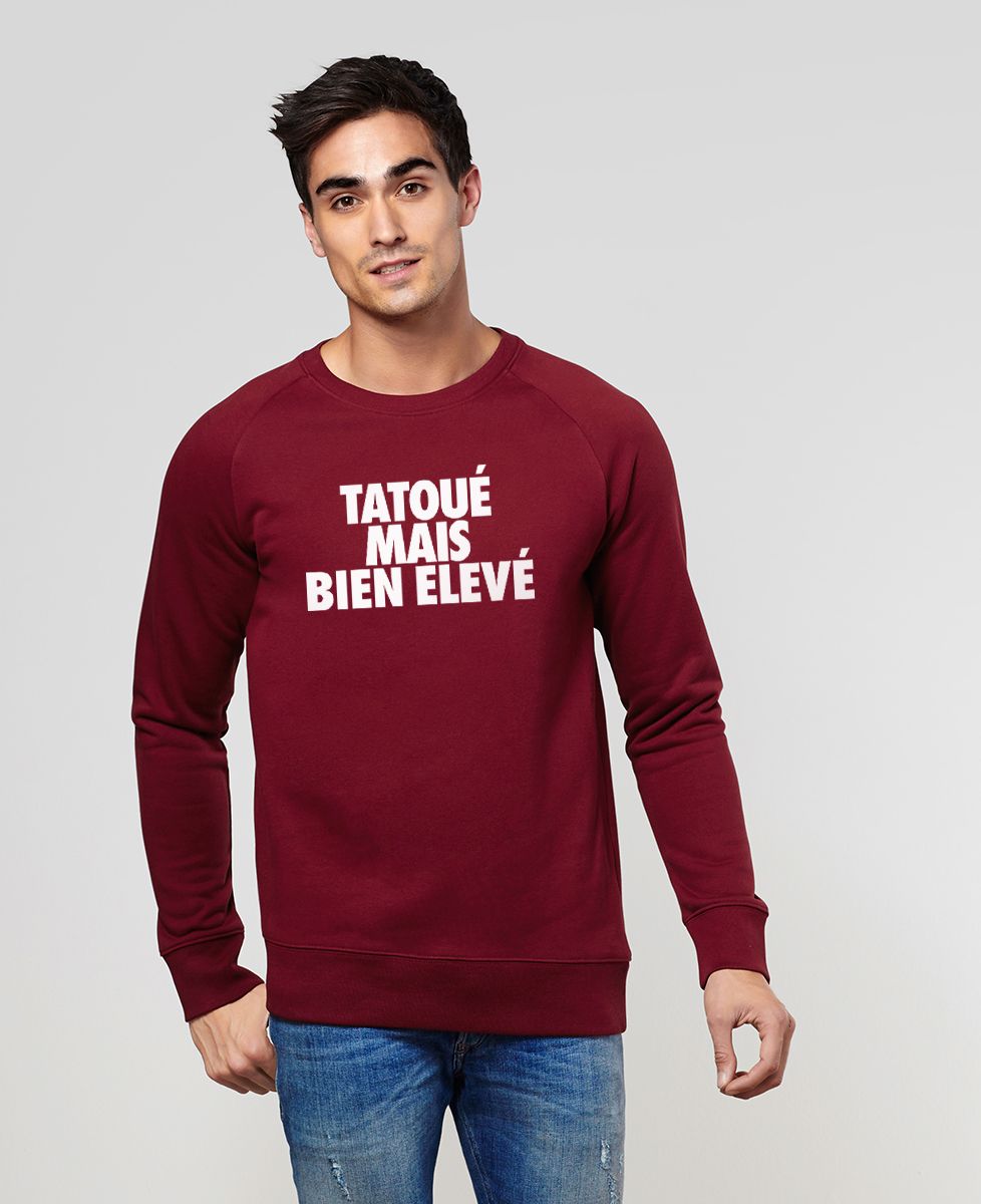 Sweatshirt homme Tatoué mais bien élevé