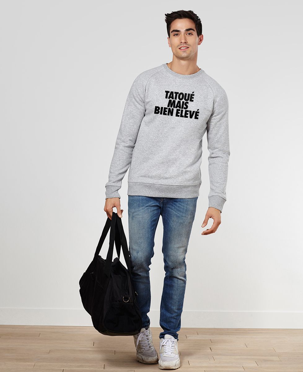 Sweatshirt homme Tatoué mais bien élevé