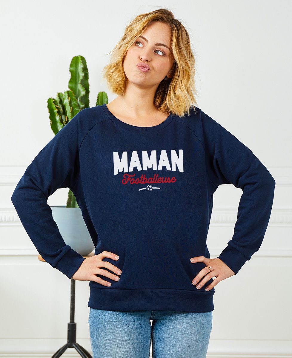 Sweatshirt femme Maman footballeuse