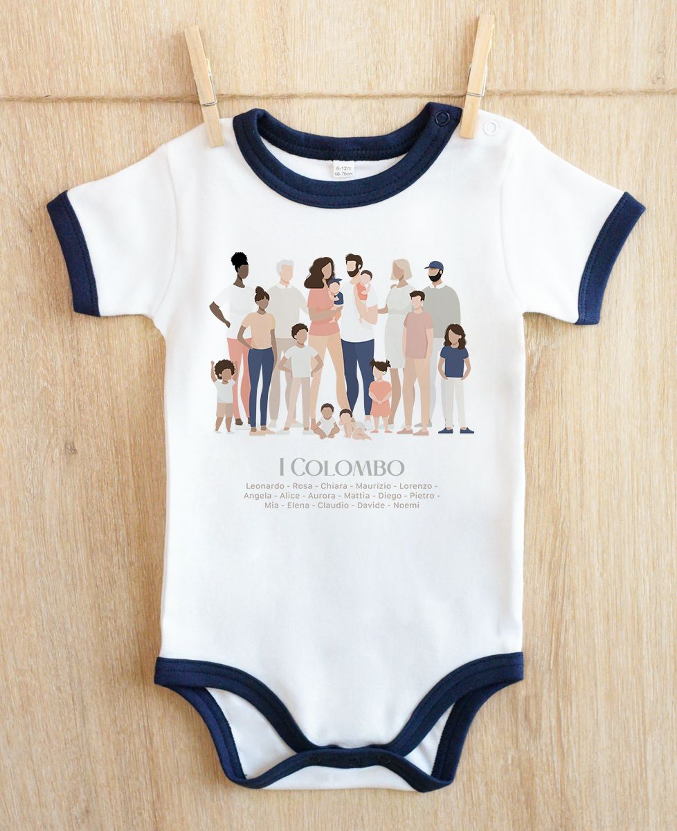 Tris T-Shirt Coordinate Famiglia Pizza – Magliette Coordinate Per Papà, Mamma E Body Neonato – 100% Cotone, Personalizzabili