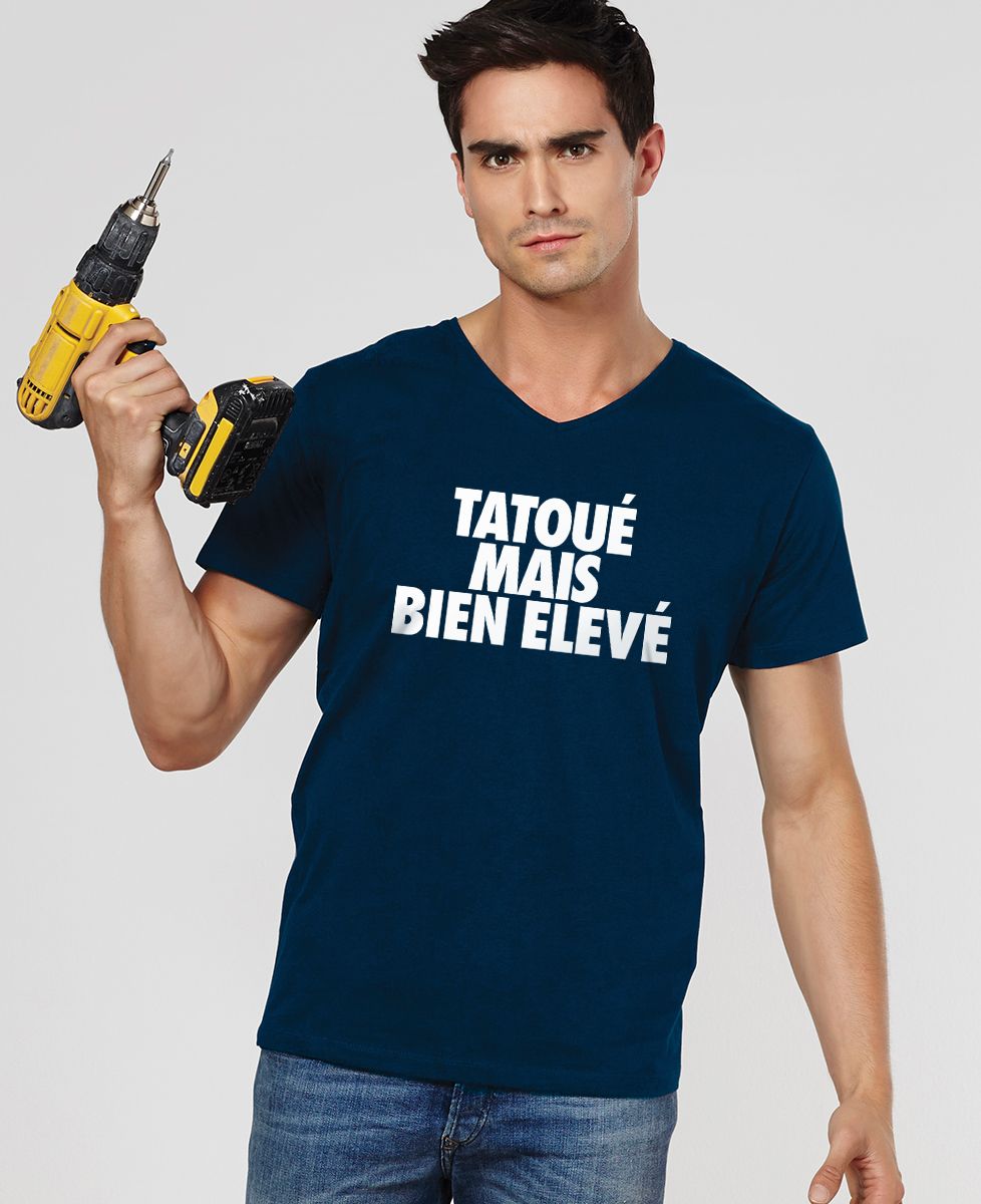 T-Shirt homme Tatoué mais bien élevé