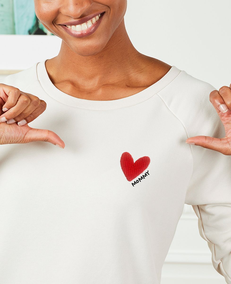 Women's sweatshirt Big heart mommy - Mom's gifts