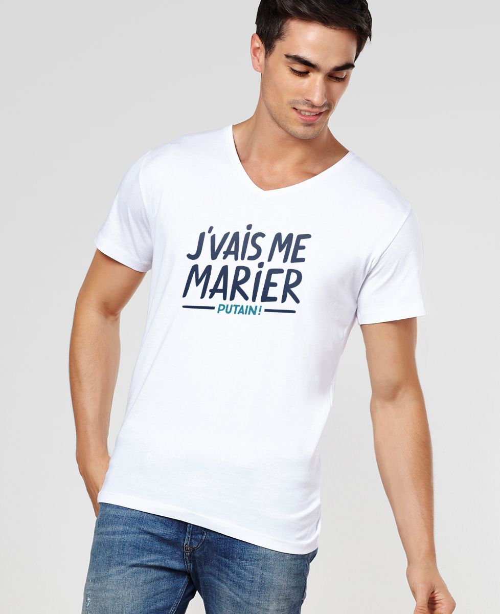 T-Shirt homme J'vais me marier putain !