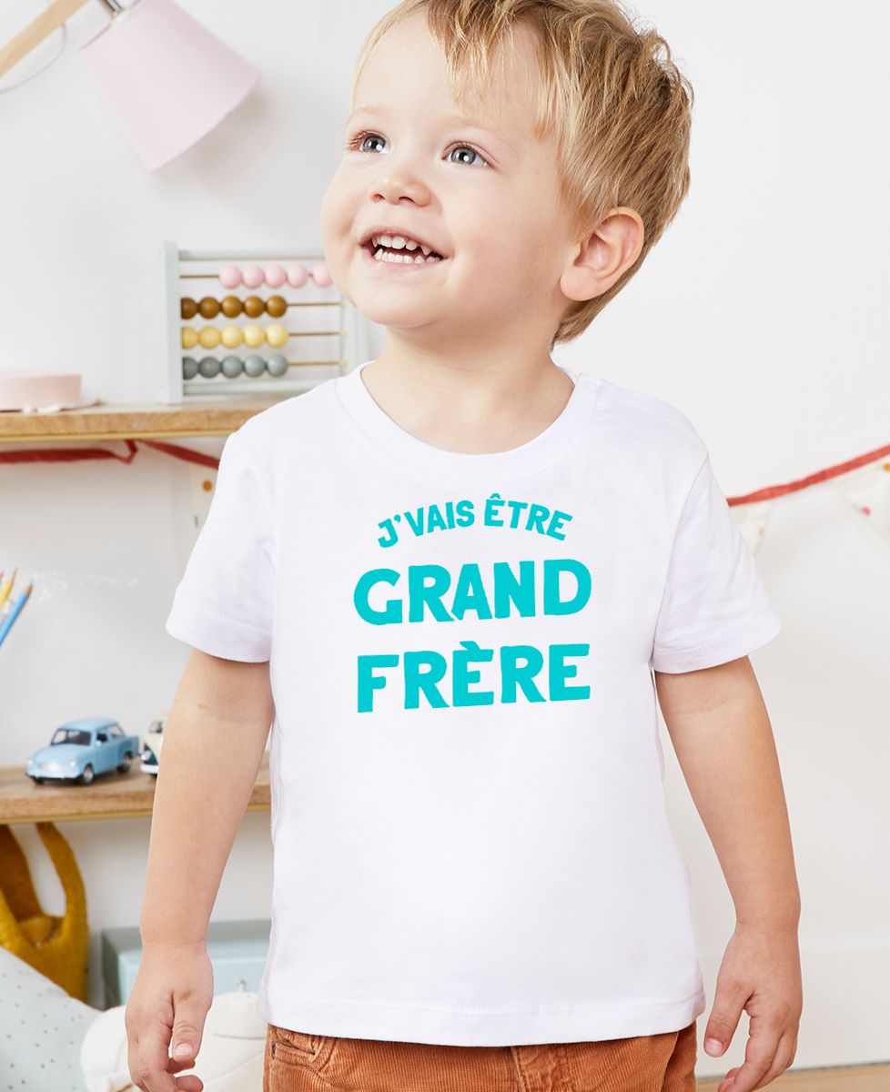 T-shirt bébé J'vais être grand frère - Cadeaux Frère