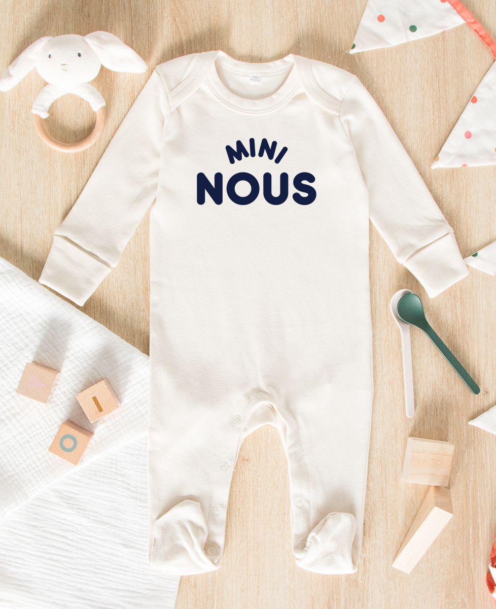 Pyjama bébé Mini nous (effet velours)