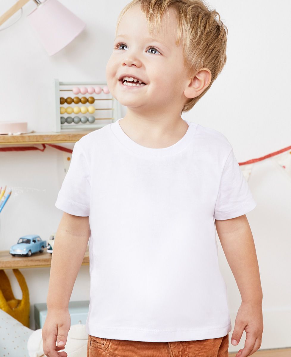 T-shirt voor baby Klein geborduurd hart gepersonaliseerd - Geschenken voor koppels