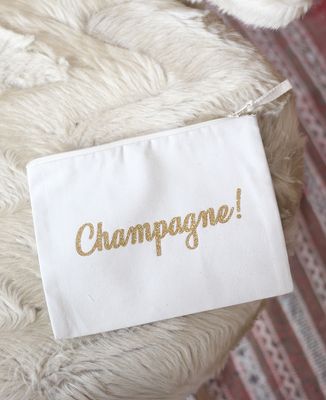 Pochette Champagne ! (Effet paillettes)