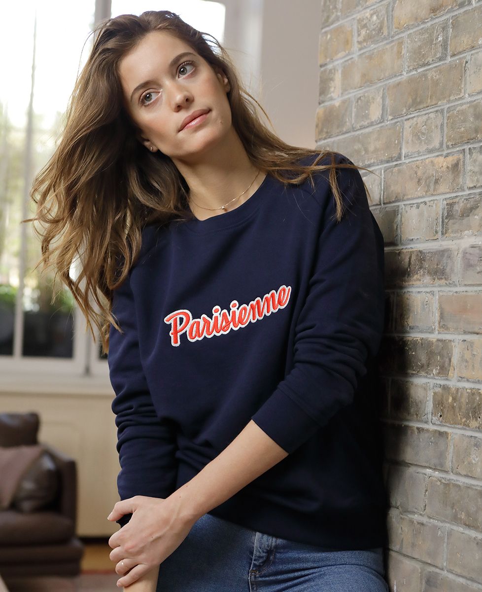 Sweatshirt femme Parisienne (Broderie)