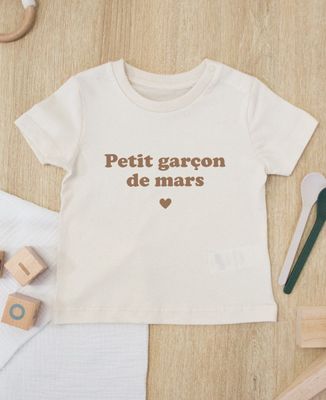 T-shirt bébé Mois de naissance personnalisé