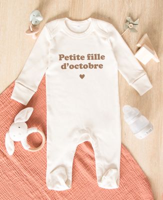 Pyjama bébé Mois de naissance personnalisé