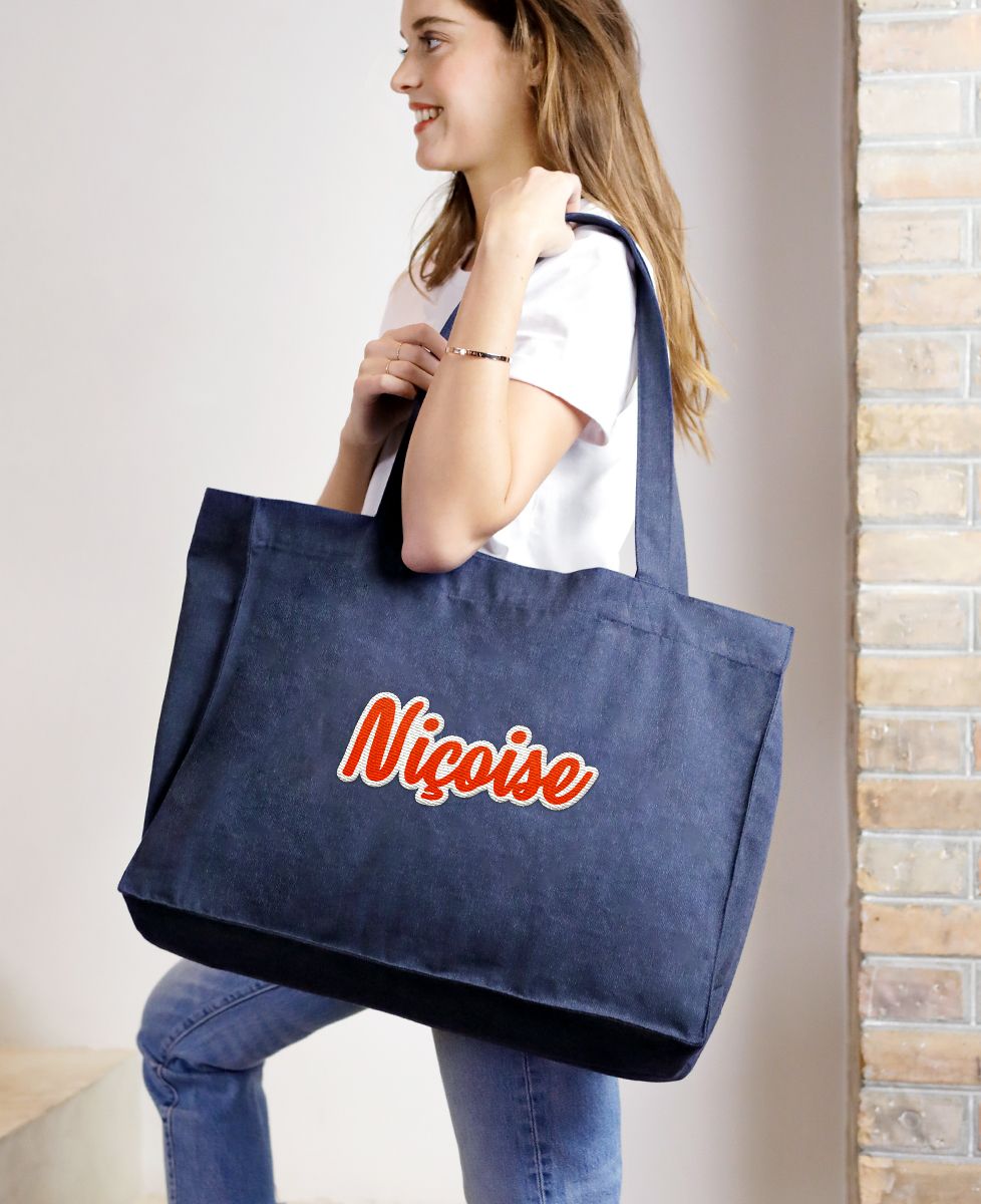 Maxi tote bag Niçoise (Broderie)