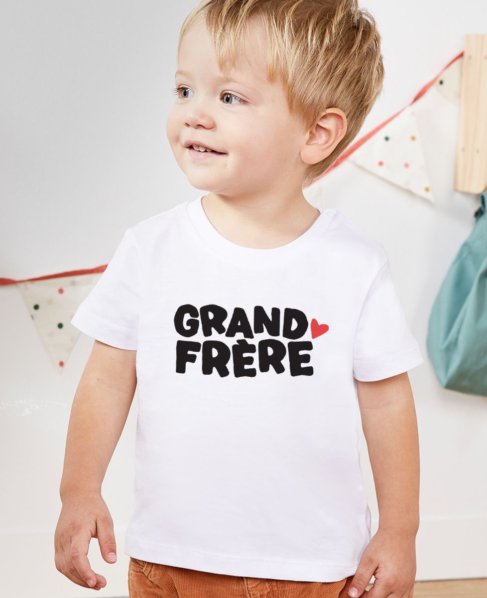 T-shirt bébé Grand frère - Cadeaux Frère