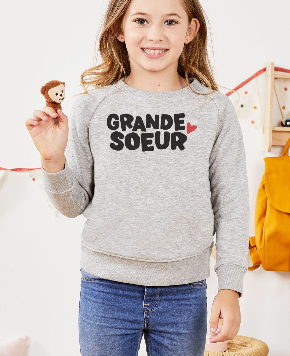 Sweatshirt enfant Grande soeur - Cadeau Soeur