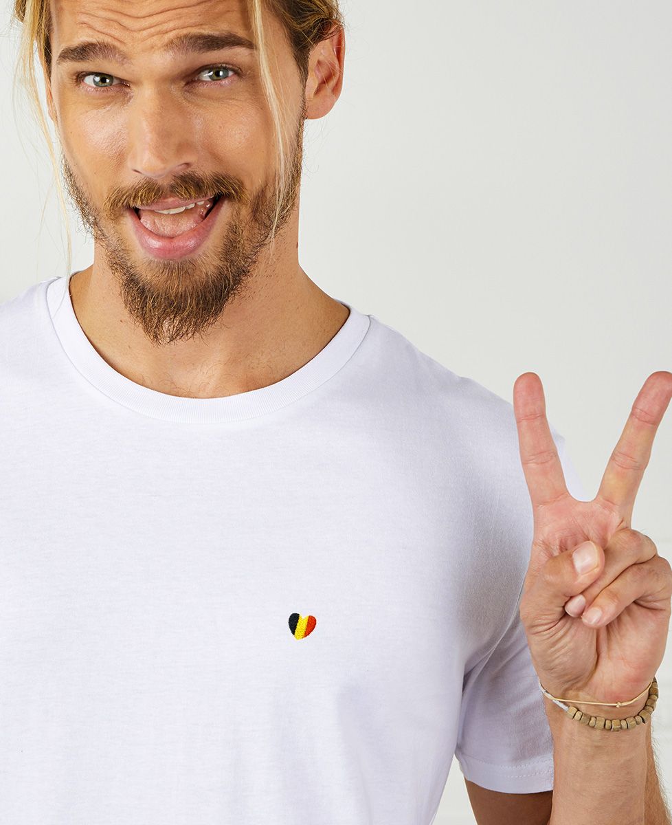 Heren-T-shirt België hart vlag